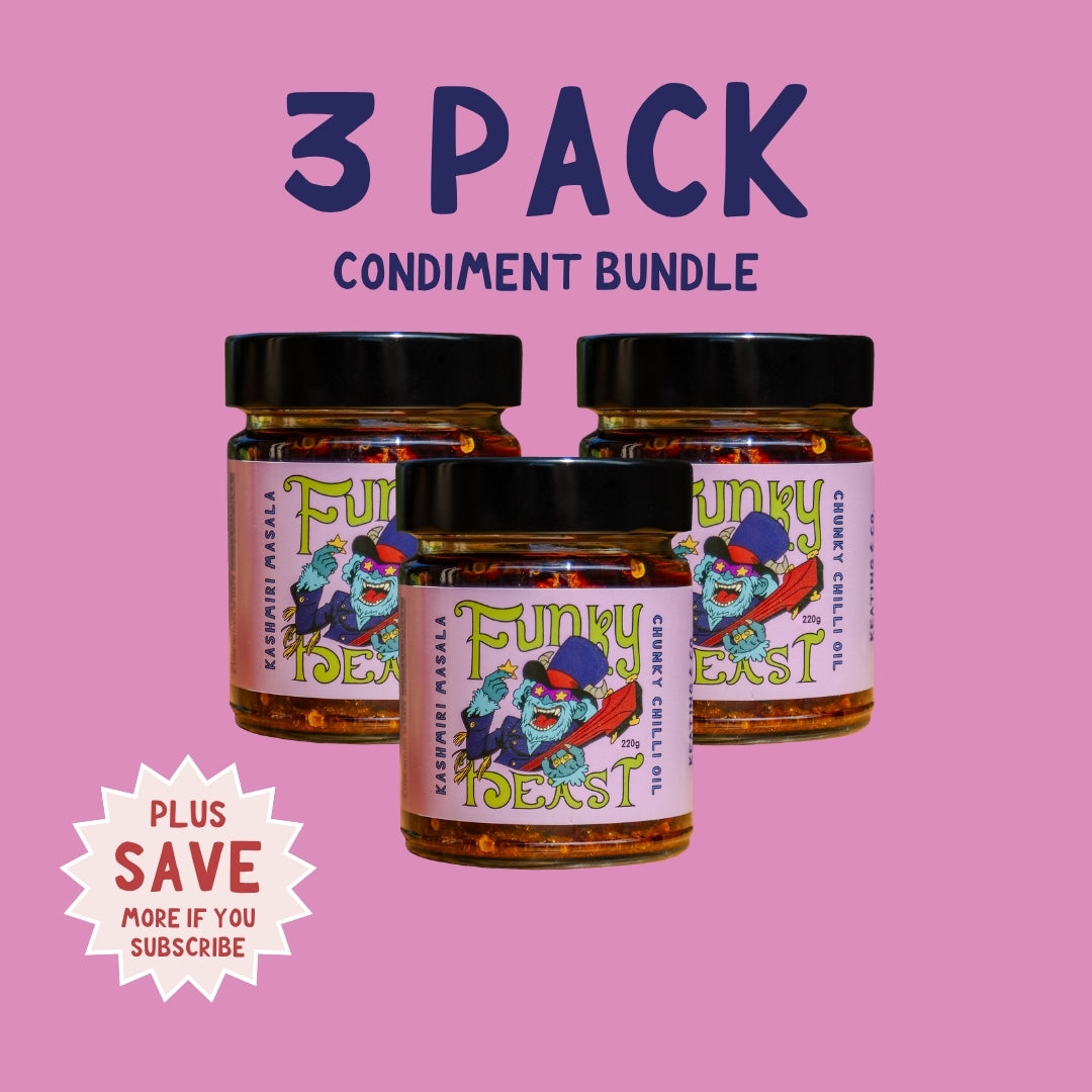 Funky Beast – South Indian Masala Chunky Chilli Oil (220g)