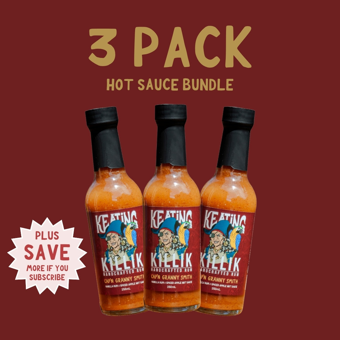 Cap’n Granny Smith – Spiced Apple & Vanilla Rum Hot Sauce 250ml (Killik Rum x Keating & Co)