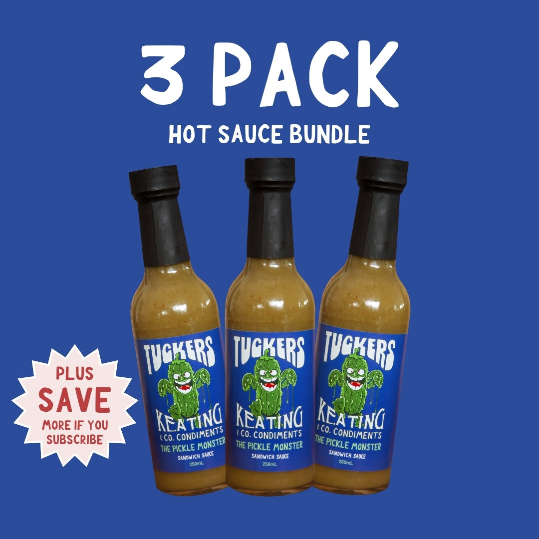 The Pickle Monster – Spicy Pickle Hot Sauce 250ml  (Tuckers x Keating & Co)