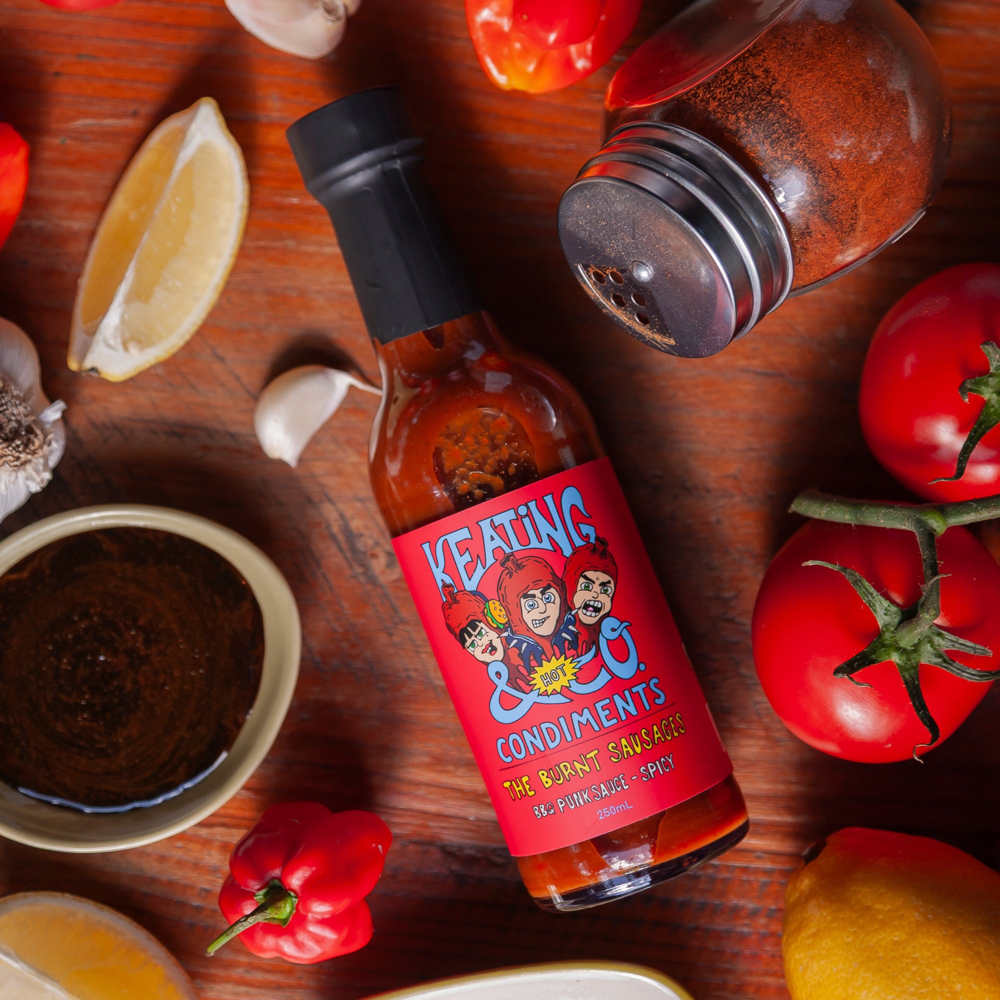 BBQ Punk Sauce (Spicy) – Spicy BBQ Hot Sauce 250ml (The Burnt Sausages x Keating & Co)