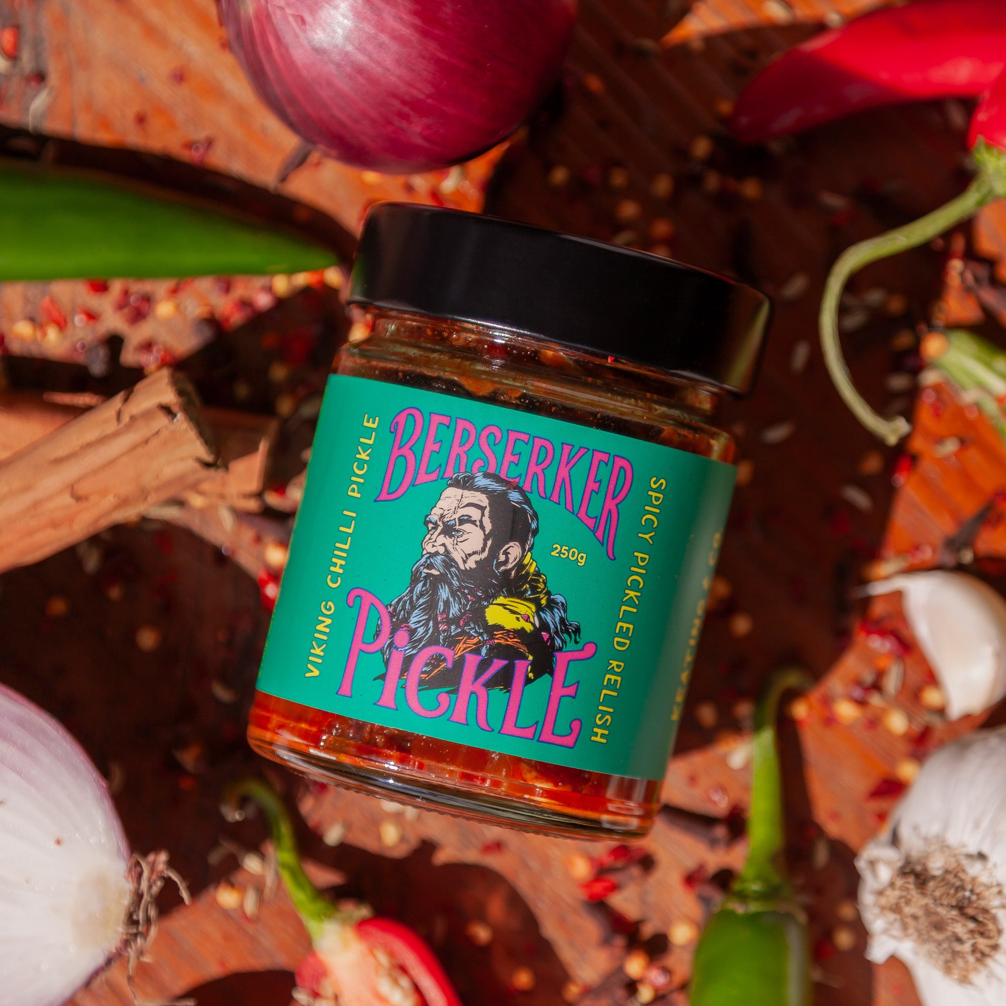 Berserker Pickle – Spicy Pickled Relish (250g)