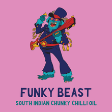 Load image into Gallery viewer, Funky Beast – South Indian Masala Chunky Chilli Oil (220g)
