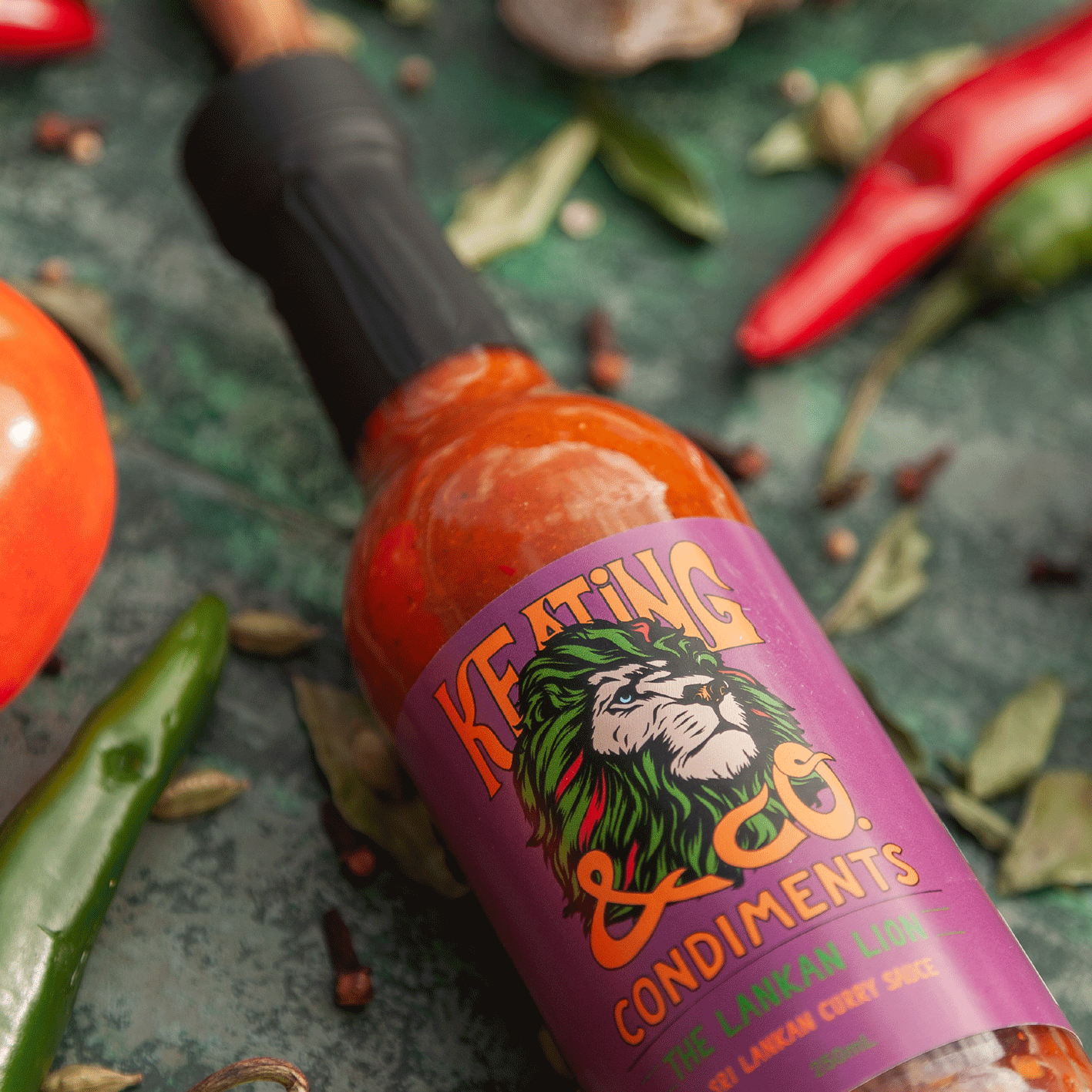 The Lankan Lion – Strong Sri Lankan Curry Hot Sauce (250ml)