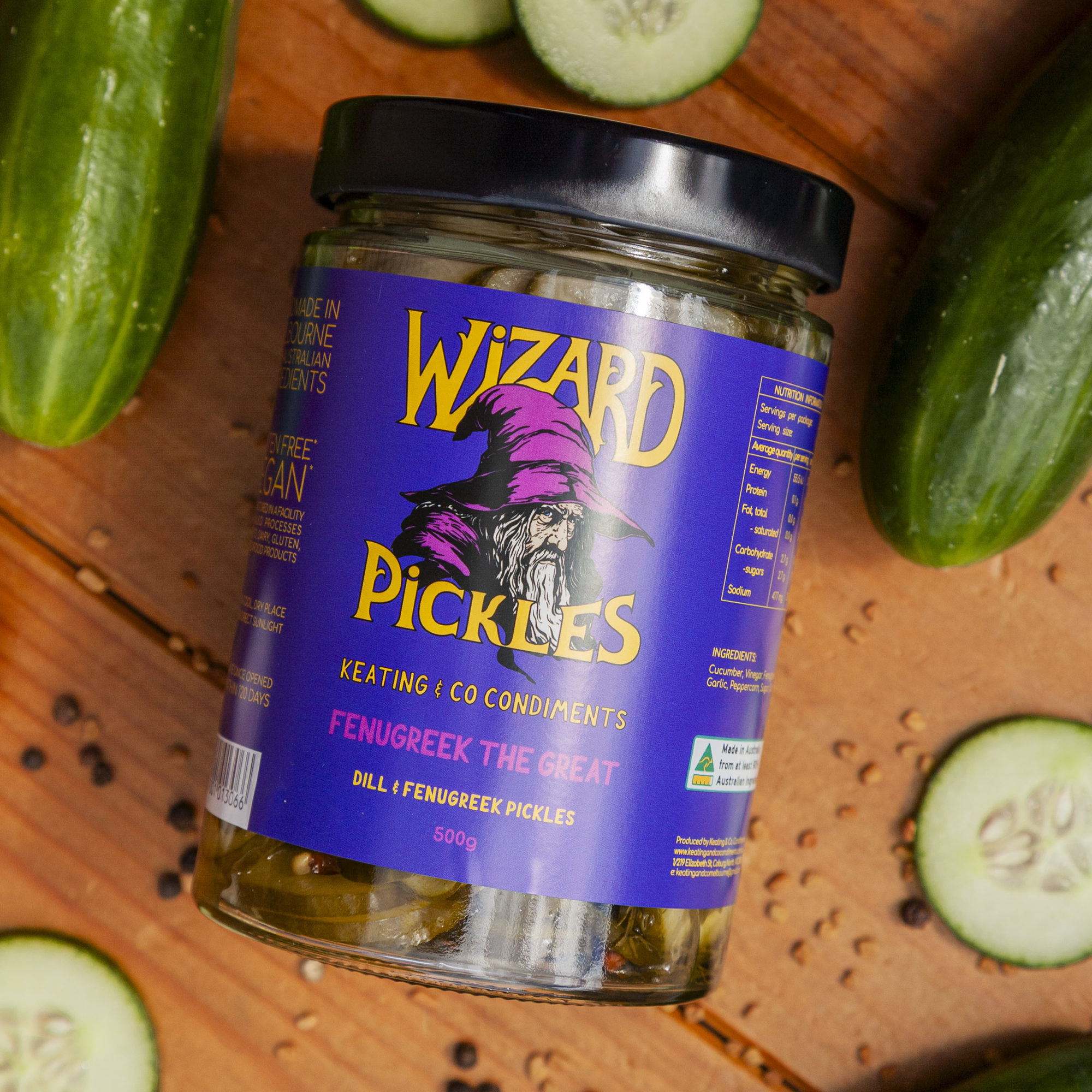 Wizard Pickles – Dill & Fenugreek Pickles (500g)