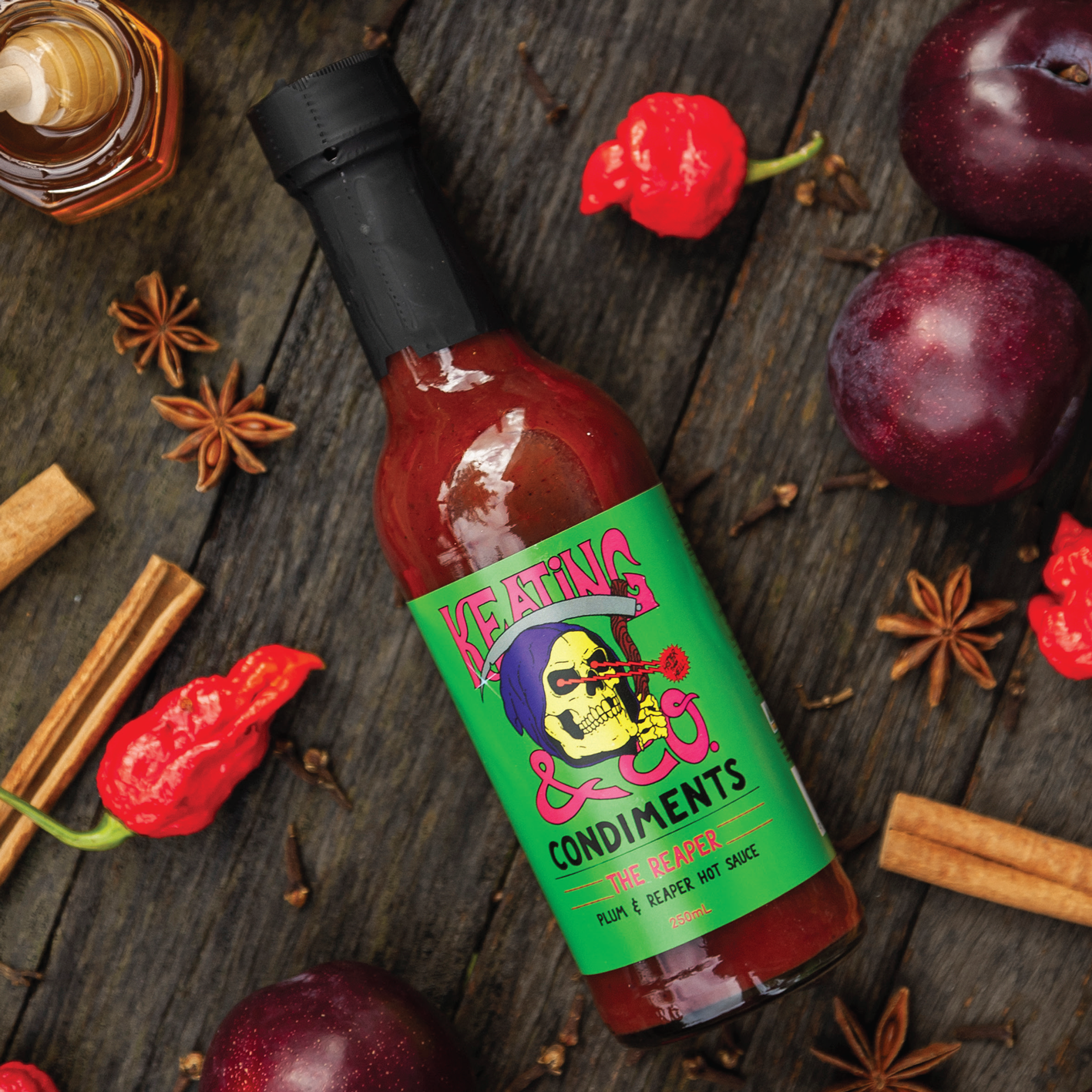 The Reaper – Intense Carolina Reaper & Plum Hot Sauce (250ml)