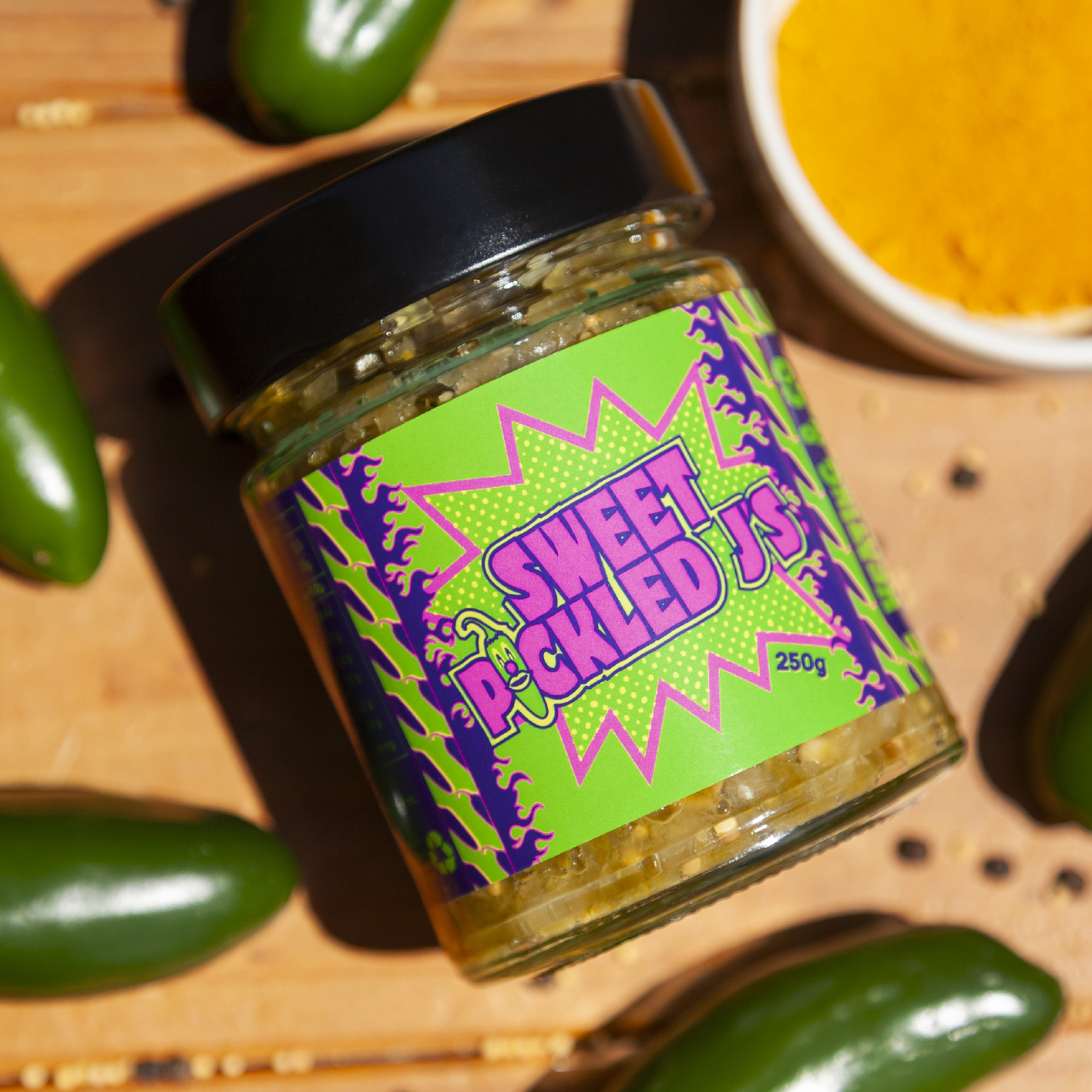 Sweet Pickled J’s – Mild Sweet Jalapeno & Onion Pickle (250g)