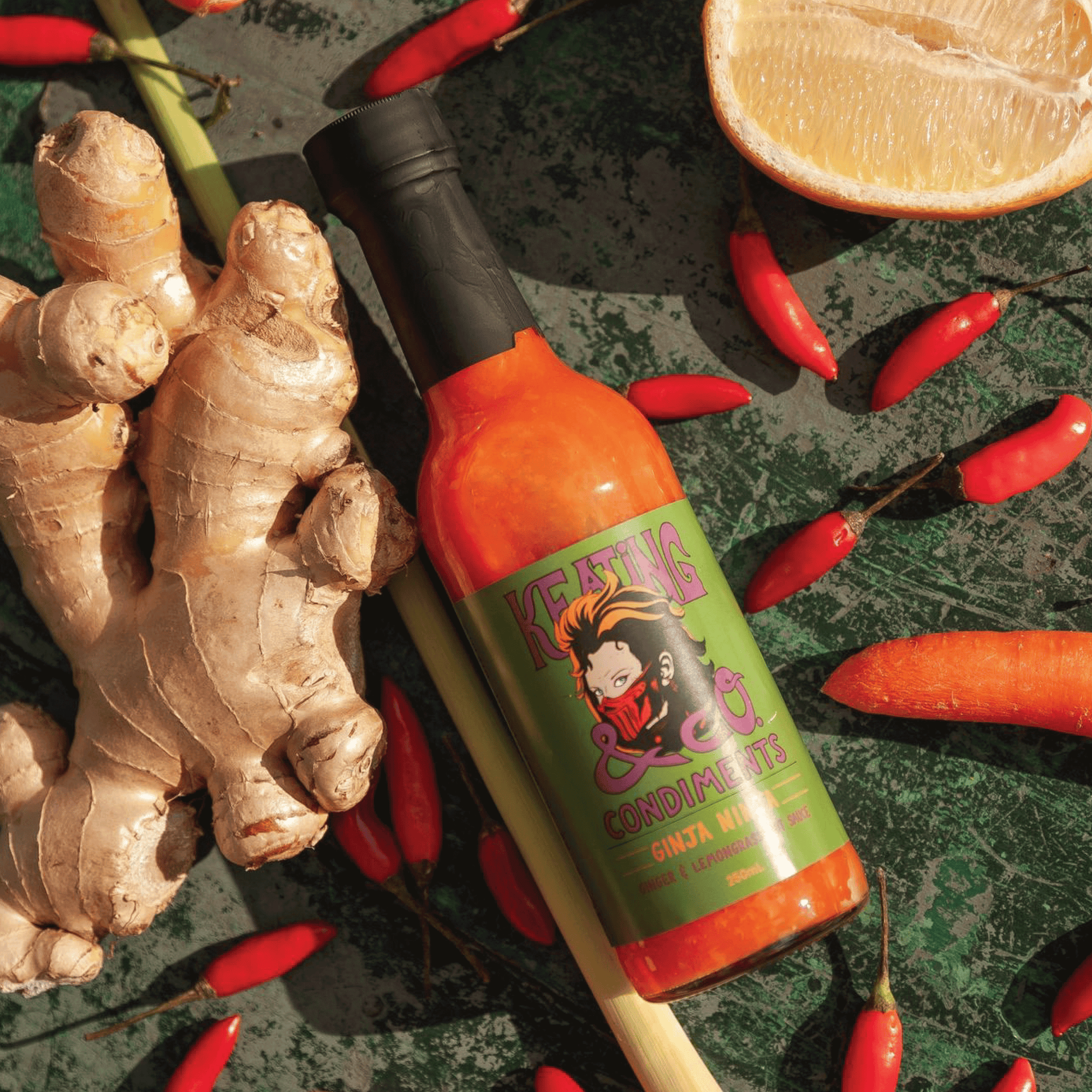 Ginja Ninja – Medium Ginger & Lemongrass Hot Sauce (250ml)
